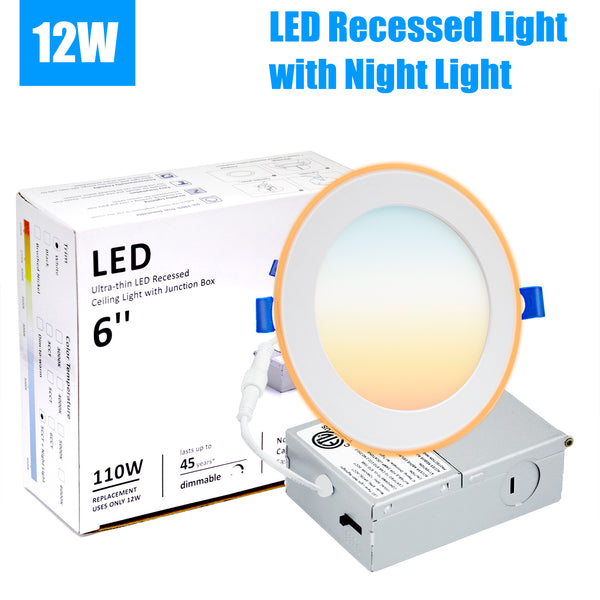 6Inch Ultra-Thin 6CCT Multicolor LED Recessed Night Lights