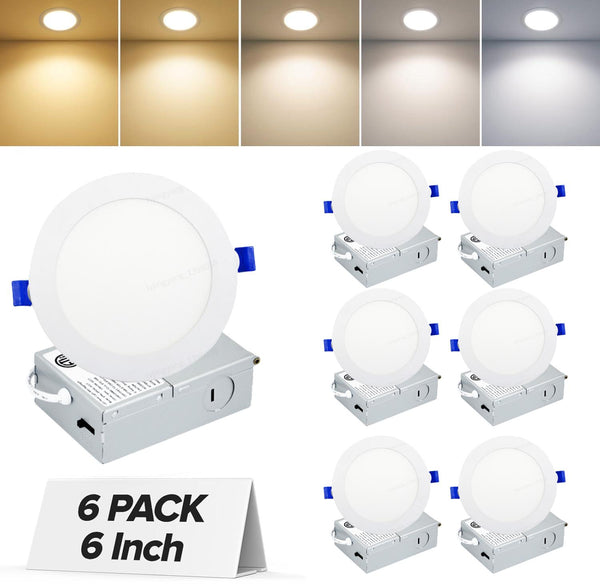 LED Ultra-Thin 6Inch 5CCT Multicolor Recessed Ceiling Lights