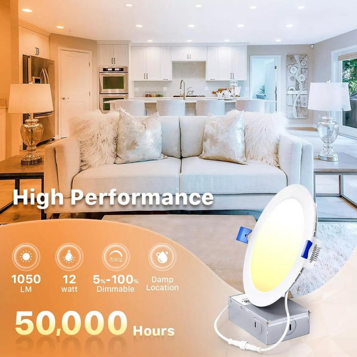 LED Ultra-Thin 6Inch 5CCT Multicolor Recessed Ceiling Lights