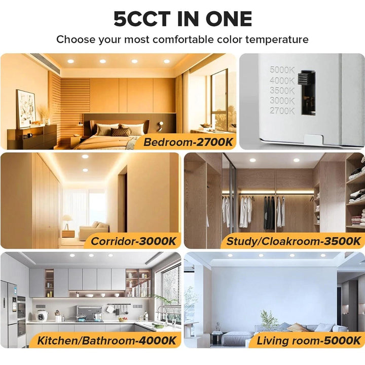 LED Ultra-Thin 6Inch 5CCT Multicolor Recessed Ceiling Lights