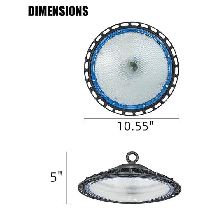 WYZM 100W LED High Bay Light, 5500K, 12500LM, HPS Equivalent, 110V